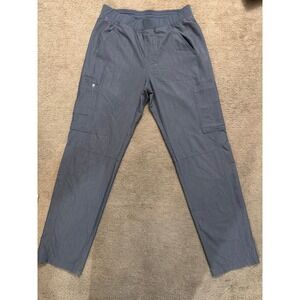 FIGS Scrub Pants Women's Gray High Rise Scrubs Straight Leg Size Medium 30x30